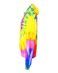 Unisex Multi-Color Spiral Pullover Hoodie - Flo Rainbow Spiral