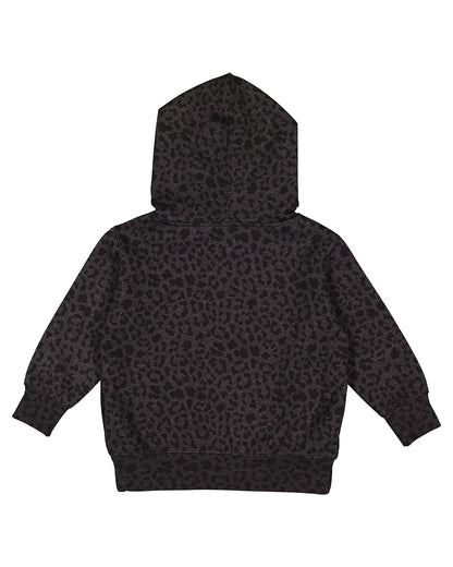 Toddler Pullover Fleece Hoodie - Black Leopard
