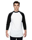 Augusta Sportswear AG4420 - Unisex 3/4-Sleeve Baseball Jersey - White / Black