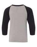 Next Level 3352 Black Sleeves/ Dark Heather Grey Body — back