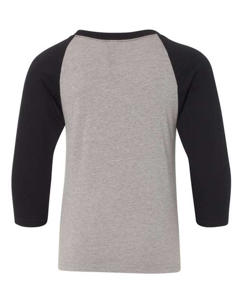 Next Level 3352 Black Sleeves/ Dark Heather Grey Body — back