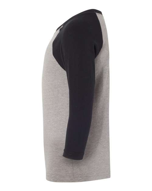 Next Level 3352 Black Sleeves/ Dark Heather Grey Body — direct side