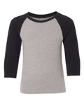 Next Level 3352 Black Sleeves/ Dark Heather Grey Body — front