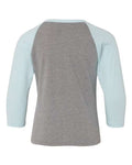 Next Level 3352 Ice Blue Sleeves/ Dark Heather Grey Body — back