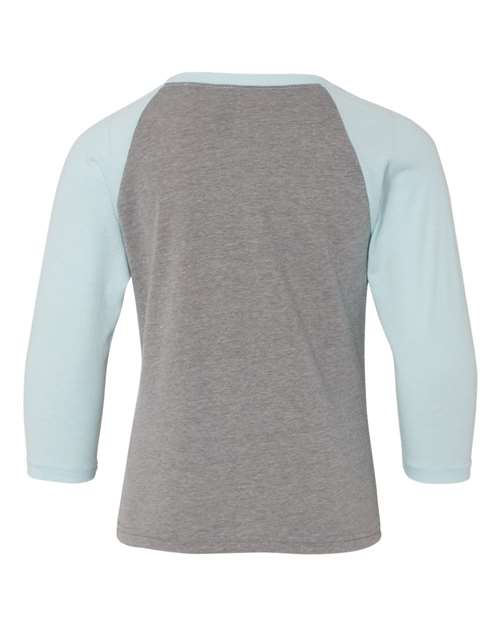 Next Level 3352 Ice Blue Sleeves/ Dark Heather Grey Body — back