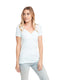 Next Level 6640 - Women's CVC Deep V - Ice Blue
