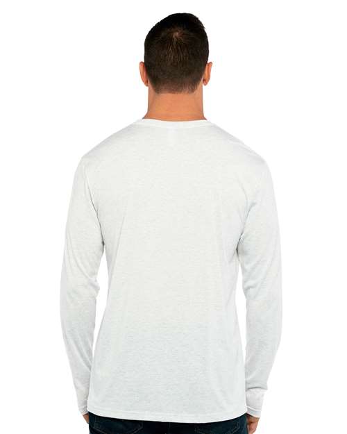 Next Level 6071 Heather White — on model back