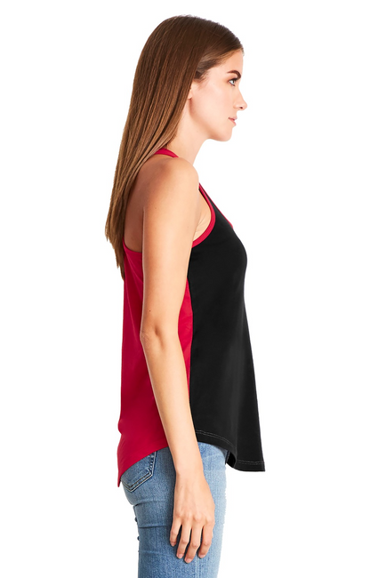 Women's Ideal Colorblock Racerback Tank - Black / Red