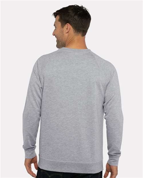 Next Level 9000 Heather Grey — on model back