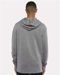 Next Level 9300 Heather Grey — on model back
