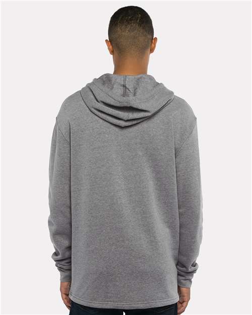 Next Level 9300 Heather Grey — on model back