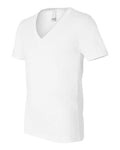 Unisex Deep V-Neck Jersey Tee - White