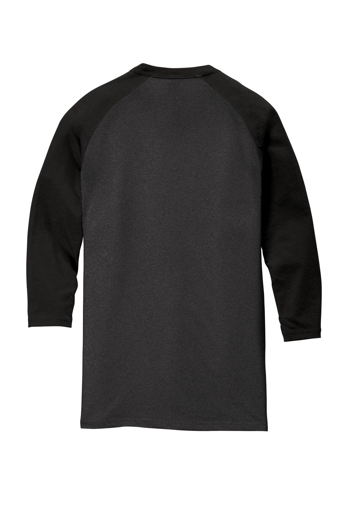 Unisex Perfect Tri 3/4-Sleeve Raglan - Black / Black Fr
