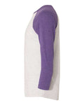 Next Level 6051 Purple Rush Sleeves/ Heather White Body — direct side