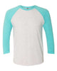 Teal Blue / Heather White