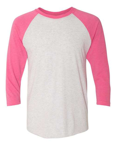 Next Level 6051 Vintage Pink Sleeves/ Heather White Body — front