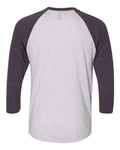 Next Level 6051 Vintage Purple Sleeves/ Heather White Body — back