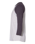 Next Level 6051 Vintage Purple Sleeves/ Heather White Body — direct side