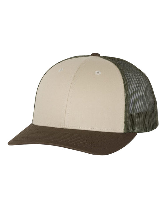 Low Pro Trucker Cap - Tan / Loden / Brown