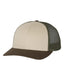 Richardson 115J1 - Low Pro Trucker Cap - Tan / Loden / Brown