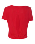 Women's Flowy Open Back Tee - Red