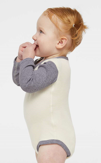 Infant Long-Sleeve Bodysuit - Natural / Heather