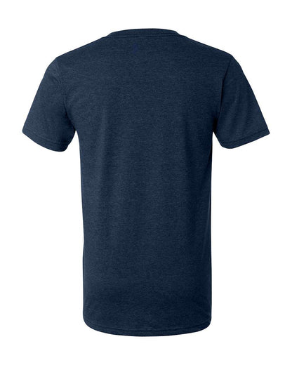 Unisex Jersey Short-Sleeve V-Neck T-Shirt - Heather Navy