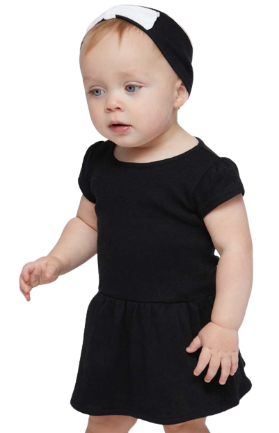 Infant Baby Rib Dress - Black