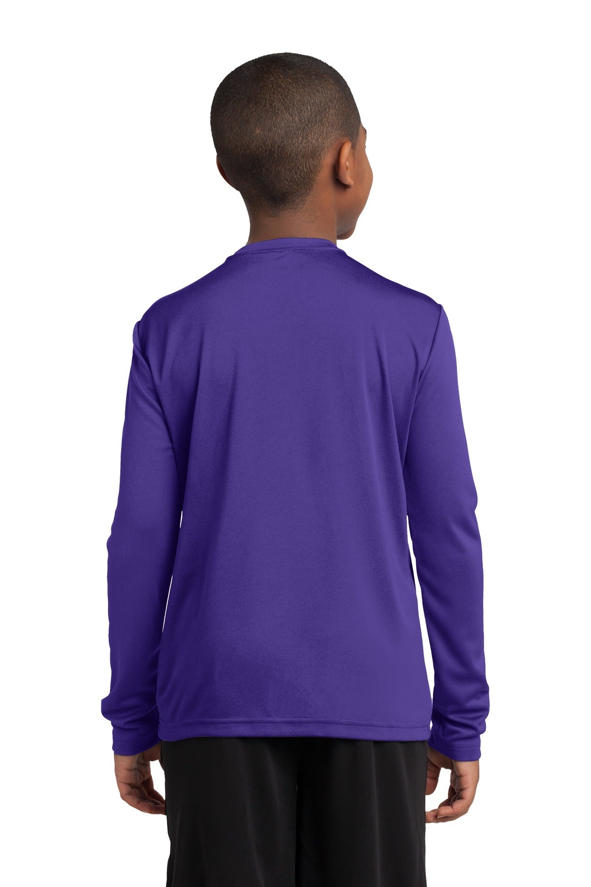 Youth Long Sleeve PosiCharge Competitor Tee - Purple