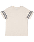 Youth Football Fine Jersey T-Shirt - Natural Heather / Granite Heather