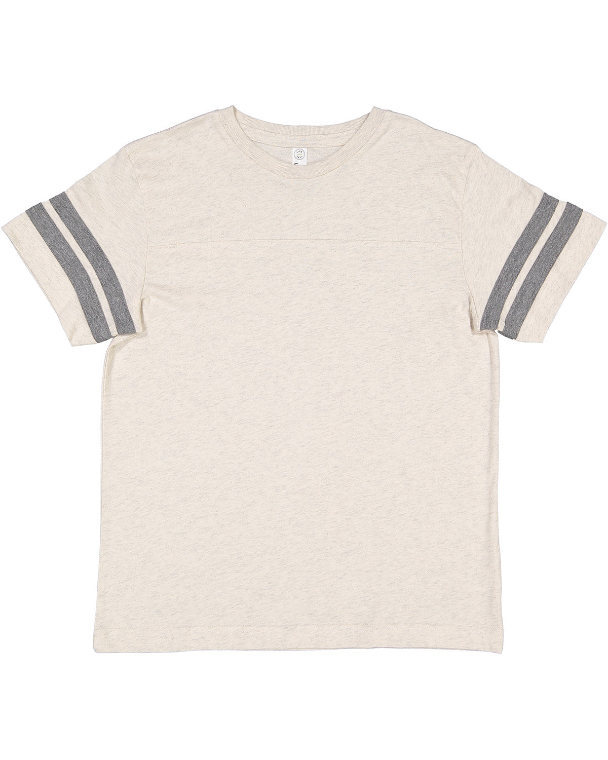 Youth Football Fine Jersey T-Shirt - Natural Heather / Granite Heather