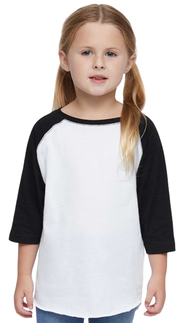 Toddler Baseball T-Shirt - White / Black