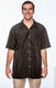 Harriton M560 - Men's Barbados Textured Camp Shirt - Black