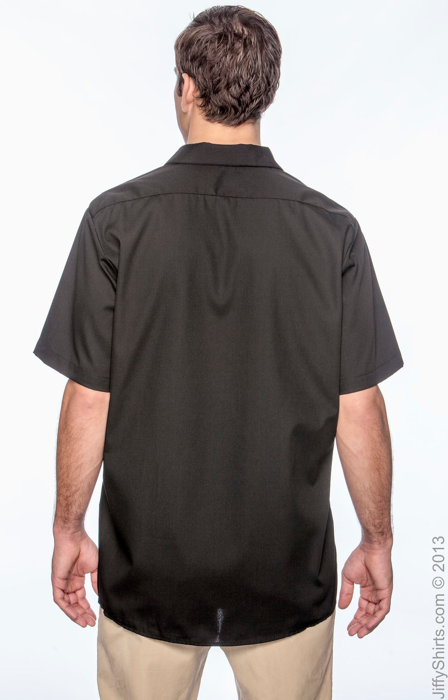 Men's Industrial Short-Sleeve Work Shirt - Black
