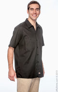 Men's Industrial Short-Sleeve Work Shirt - Black