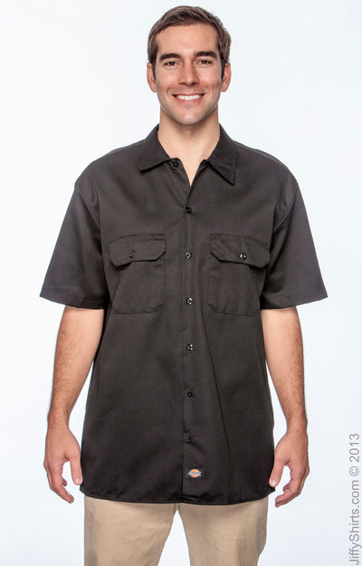 Unisex Short-Sleeve Work Shirt - Black