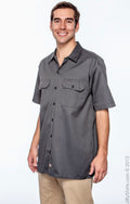 Unisex Short-Sleeve Work Shirt - Charcoal