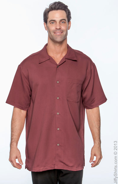 Men's Bahama Cord Camp Shirt - Tile Red
