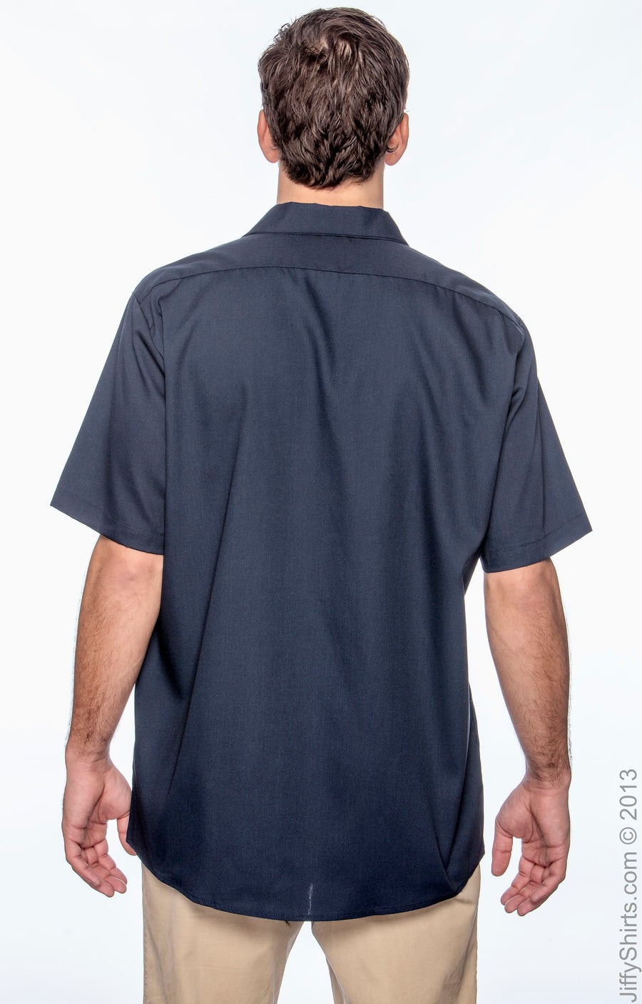 Men's Industrial Short-Sleeve Work Shirt - Dark Navy