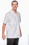 Men's Industrial Short-Sleeve Work Shirt - White