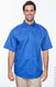 Harriton M500S - Men's Easy Blend™ Short-Sleeve Twill Shirt with Stain-Release - French Blue