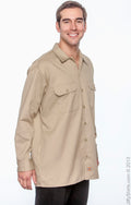 Unisex Long-Sleeve Work Shirt - Khaki