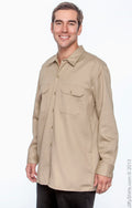 Unisex Long-Sleeve Work Shirt - Khaki