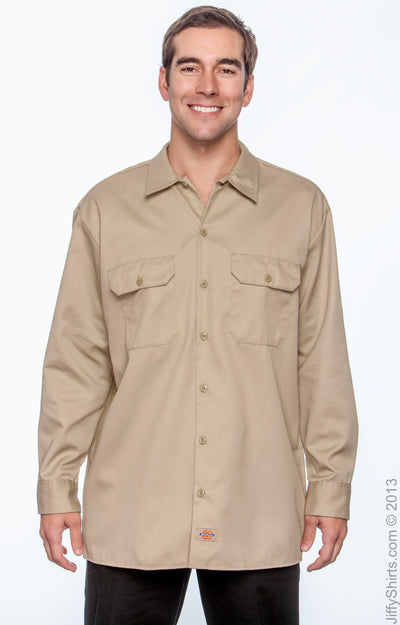 Unisex Long-Sleeve Work Shirt - Khaki