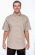 Harriton M500S - Men's Easy Blend™ Short-Sleeve Twill Shirt with Stain-Release - Stone