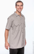 Unisex Short-Sleeve Work Shirt - Silver Gray