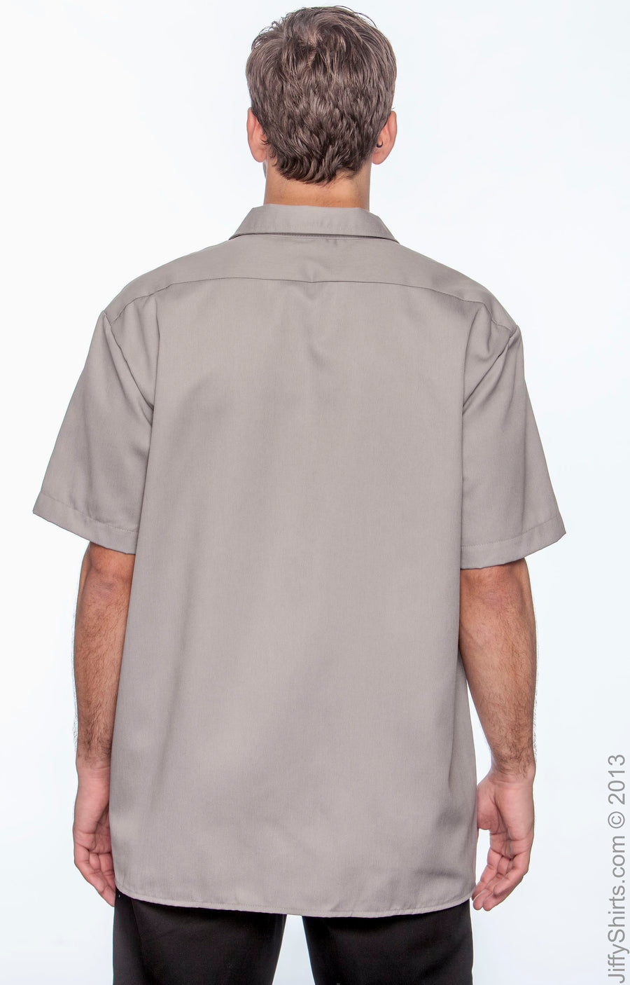 Unisex Short-Sleeve Work Shirt - Silver Gray