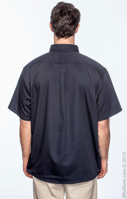 Men's Easy Blend™ Short-Sleeve Twill Shirt with Stain-Release - Navy