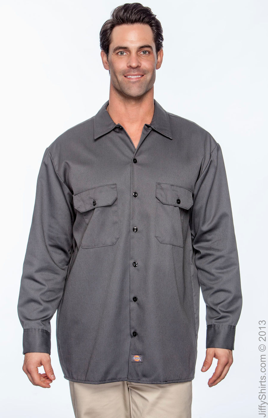 Unisex Long-Sleeve Work Shirt - Charcoal