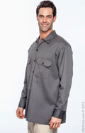 Unisex Long-Sleeve Work Shirt - Charcoal
